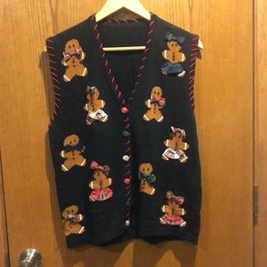 Vintage gingerbread Christmas vest